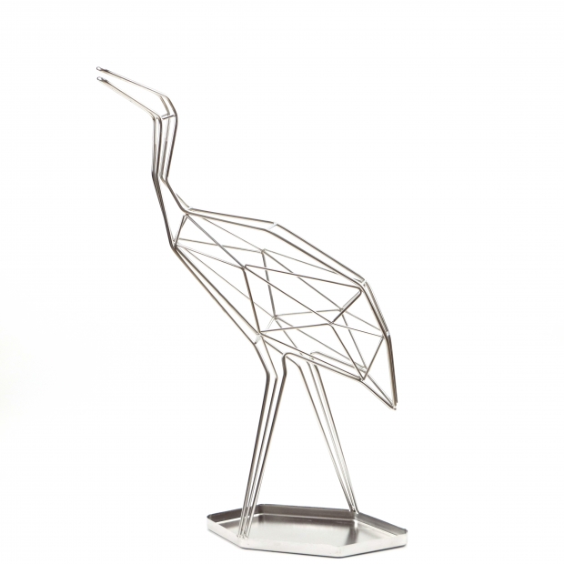 仰頭丹頂鶴傘架